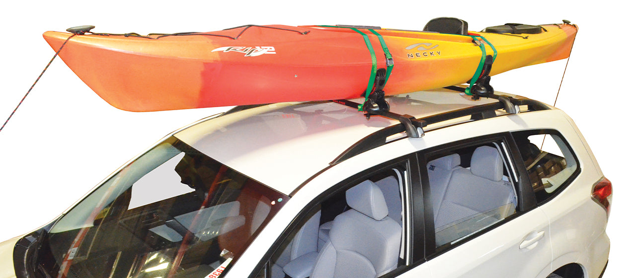 Malone SaddleUp Pro™ Kayak Carrier with Tie-Downs - Saddle Style - Rear Loading - Jawz Hardware