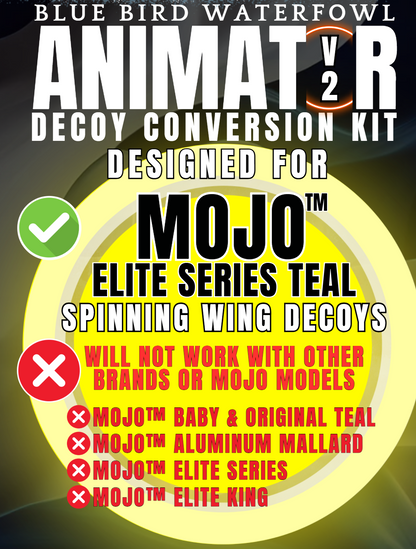 Blue Bird Waterfowl Animator V2 for Mojo Elite Series Teal GWT & BWT