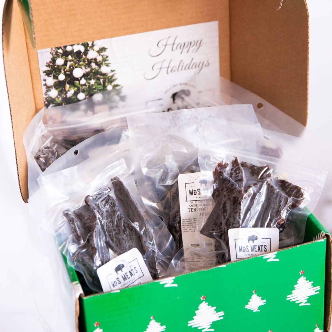 M&S Meats Montana Gift Box:The Jerky Sampler - You Deserve It All!