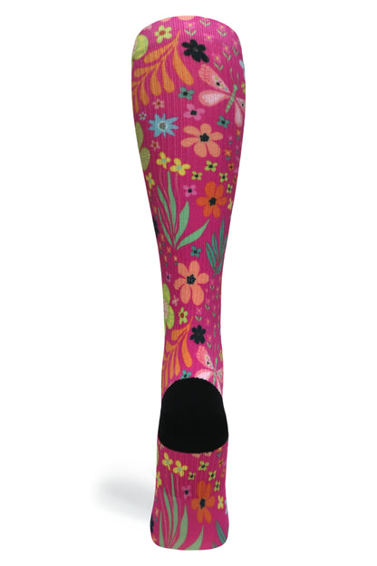 Crazy Compression Magenta Florals - (Standard & Extra Wide)
