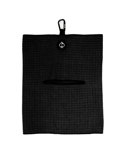 Pins and Aces Magnetic Towel - Black