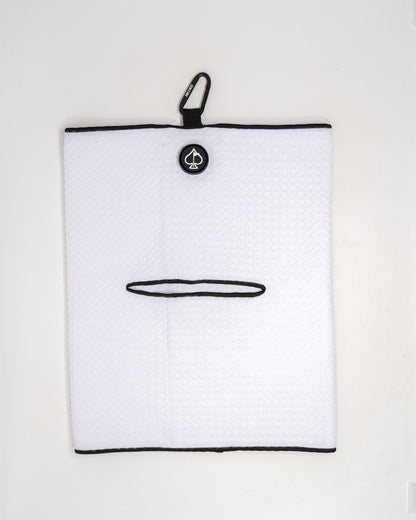 Pins and Aces Magnetic Towel - White