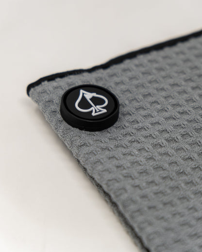 Pins and Aces Magnetic Towel - Gray