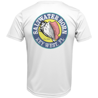 Saltwater Born Key West, FL Sailfish on Chest Short Sleeve UPF 50+ Dry-Fit Shirt
