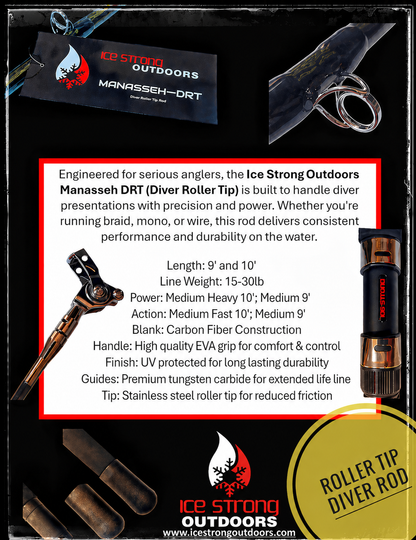 Ice Strong Outdoors - Manasseh -Diver Rods Roller Tip / Regular Tip