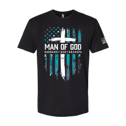 Steadfast American Man of God Shirt – Husband Dad Grandpa Christian Patriotic T-Shirt