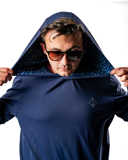 Pins and Aces Performance Golf Hoodie - Manta Ray