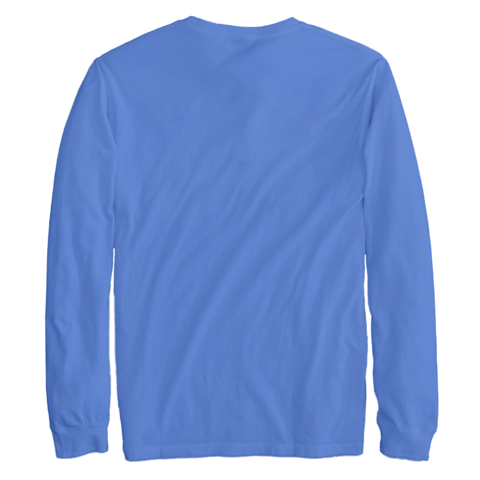 Saltwater Born Men's Linear Logo Cotton Long Sleeve Shirt