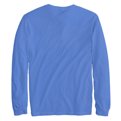 Saltwater Born Men's Linear Logo Cotton Long Sleeve Shirt