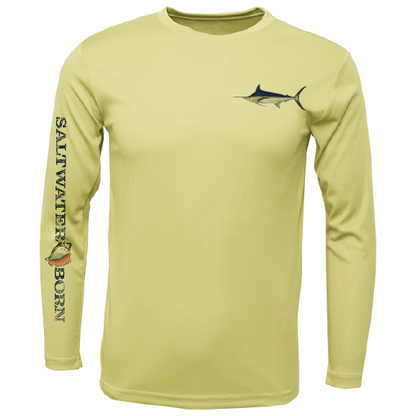 Saltwater Born Clean Marlin Long Sleeve UPF 50+ Dry-Fit Shirt