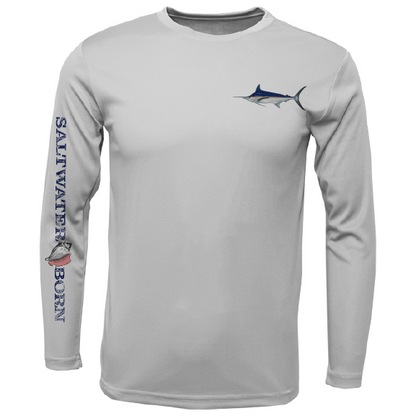 Saltwater Born Clean Marlin Long Sleeve UPF 50+ Dry-Fit Shirt