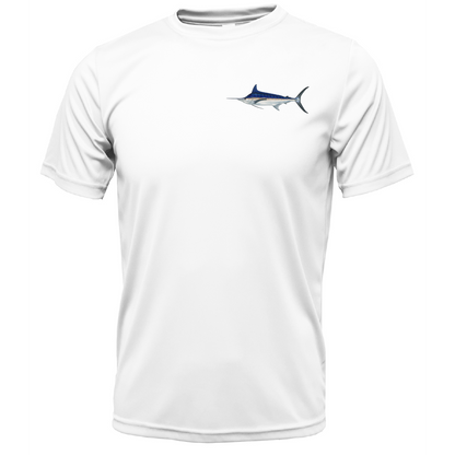 Saltwater Born Key West, FL Marlin on Chest Short Sleeve UPF 50+ Dry-Fit Shirt