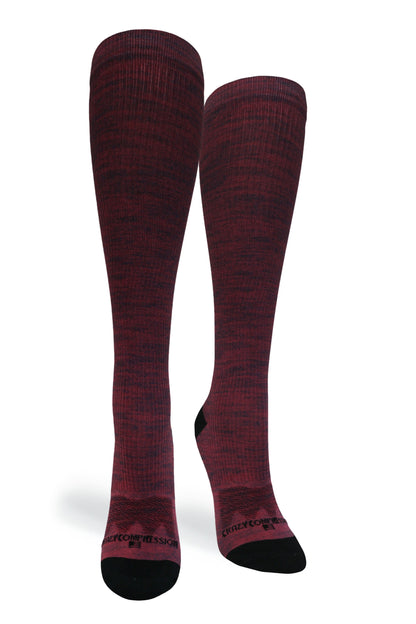 Crazy Compression Maroon Heather - (Standard & Extra Wide)