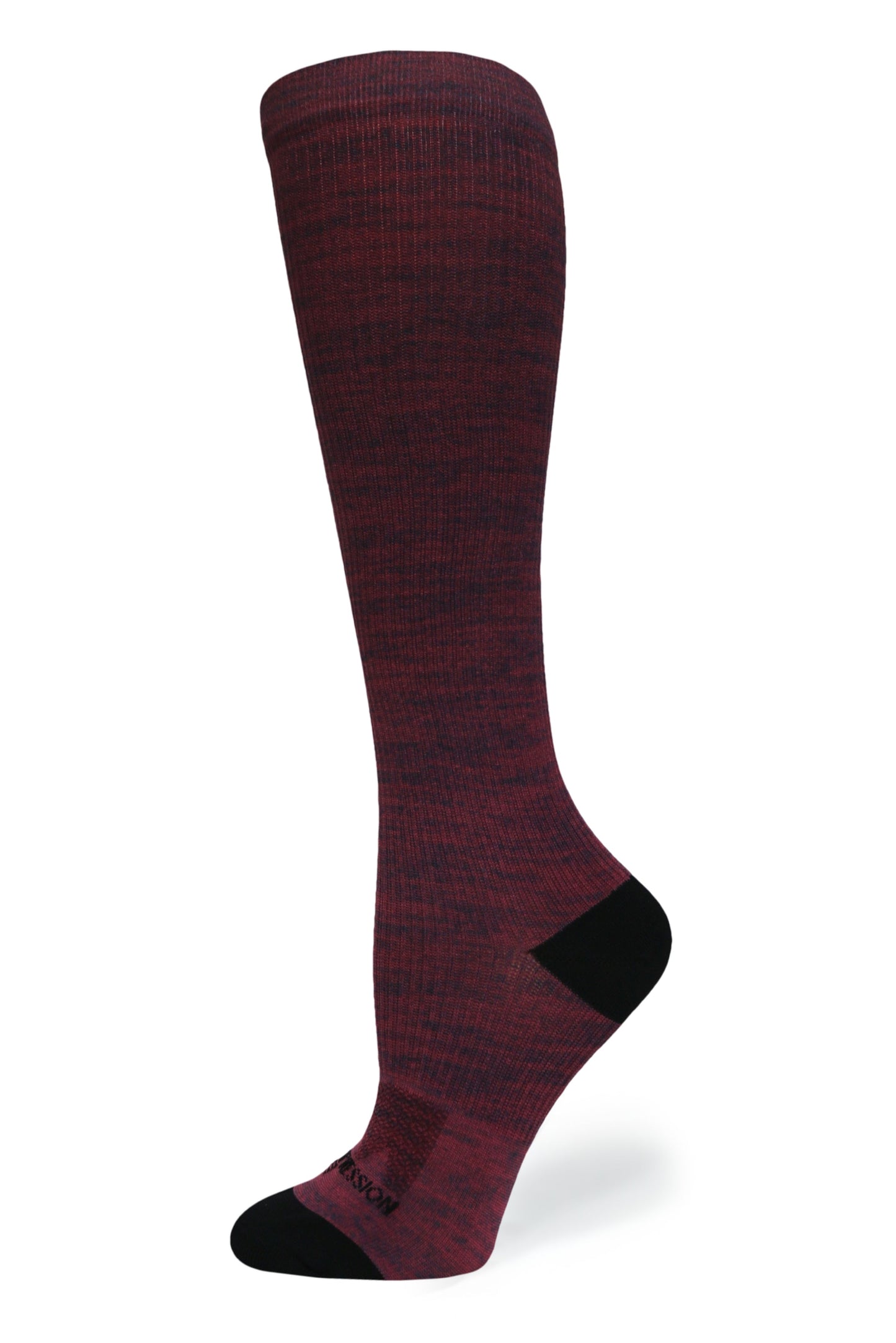 Crazy Compression Maroon Heather - (Standard & Extra Wide)