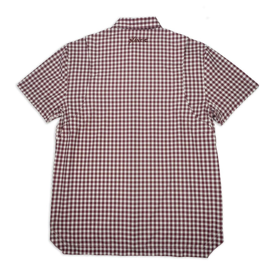 Xotic - Short Sleeve Patterned Lifestyle Button Down w/ REPEL-X
