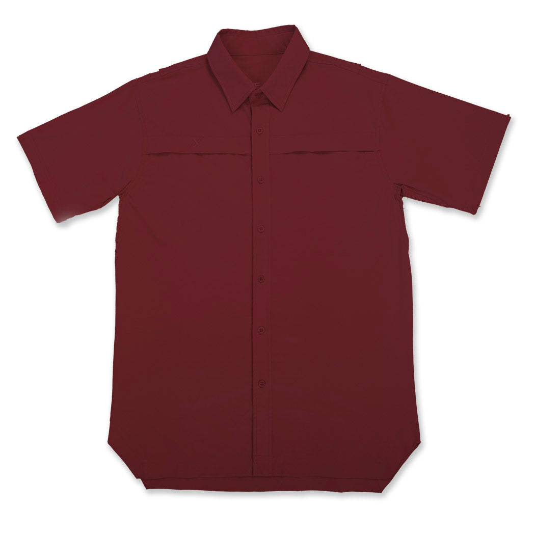 Xotic - Short Sleeve Solid Lifestyle Button Down w/ REPEL-X