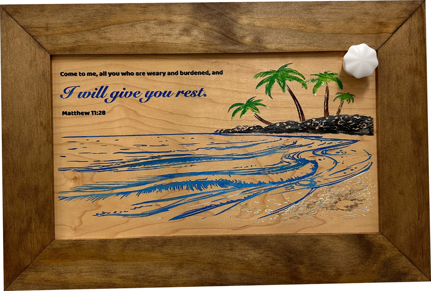 Bellewood Designs - Bible Verse Decorative & Secure Wall-Mounted Gun Cabinet - Matthew 11:28
