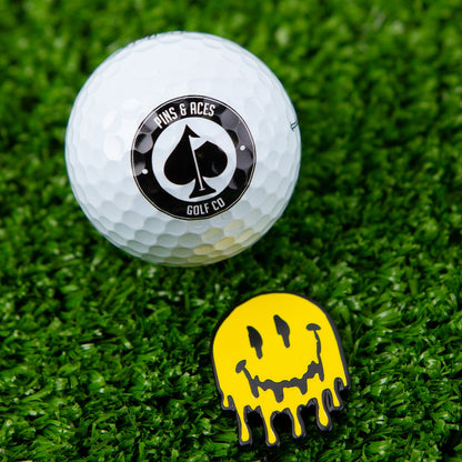 Pins and Aces Melting Face Ball Marker
