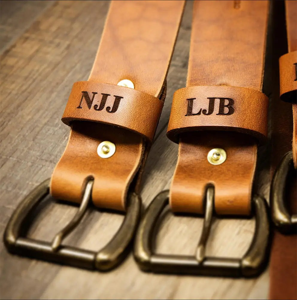 Bull Sheath Leather Men's Leather Belt - Saddle Tan