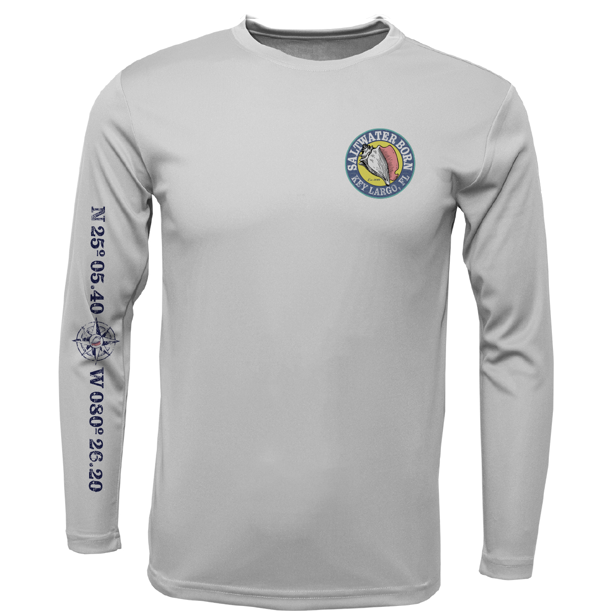 Saltwater Born Key Largo, FL Surrender The Booty Long Sleeve UPF 50+ Dry-Fit Shirt