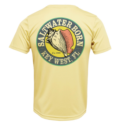 Saltwater Born Key West, FL Mahi on Chest Short Sleeve UPF 50+ Dry-Fit Shirt