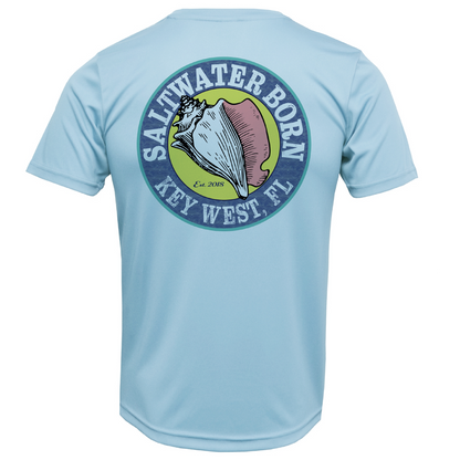 Saltwater Born Key West, FL Mahi on Chest Short Sleeve UPF 50+ Dry-Fit Shirt