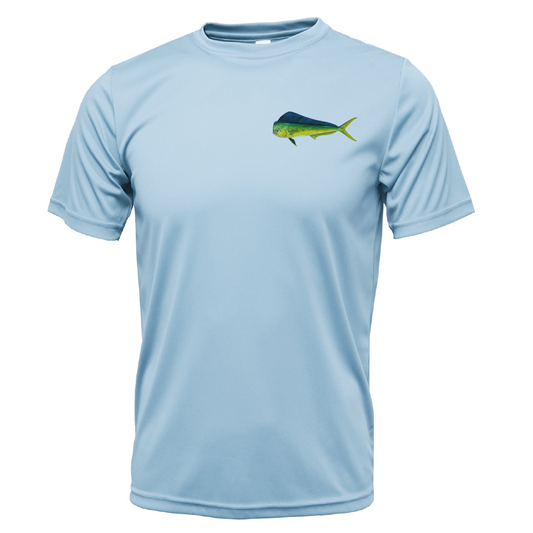 Saltwater Born Key West, FL Mahi on Chest Short Sleeve UPF 50+ Dry-Fit Shirt