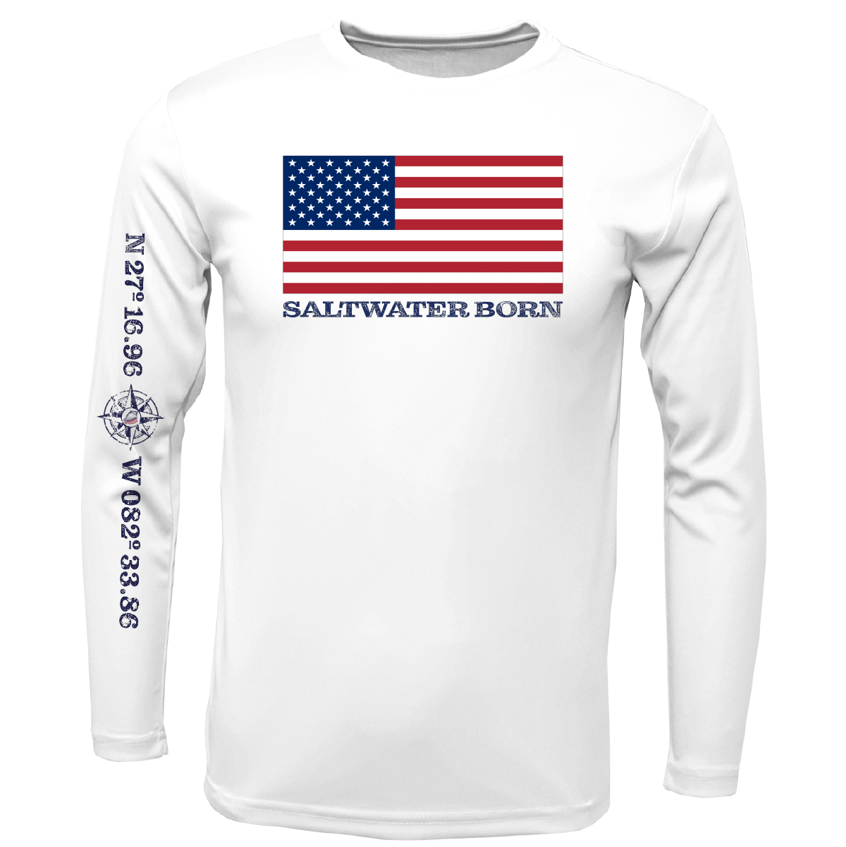 Siesta Key, FL USA Born Long Sleeve UPF 50+ Dry-Fit Shirt