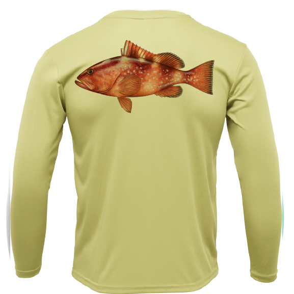 Saltwater Born Grouper Long Sleeve UPF 50+ Dry-Fit Shirt