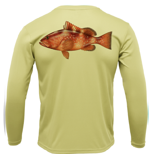 Saltwater Born Grouper Long Sleeve UPF 50+ Dry-Fit Shirt