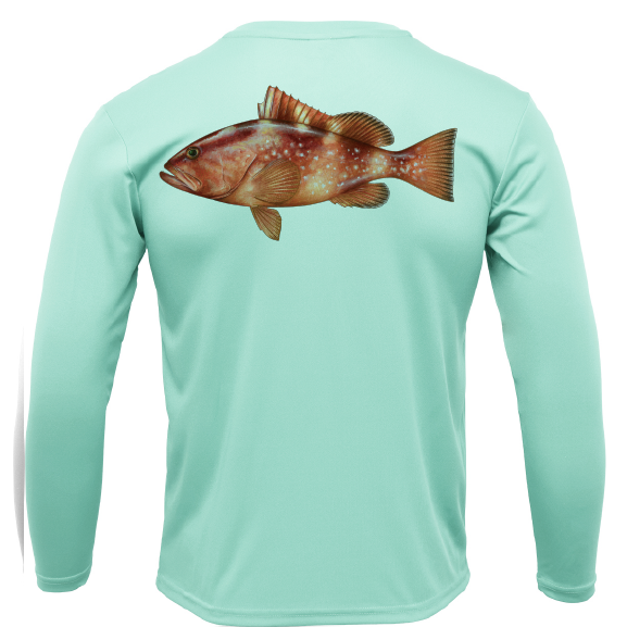 Saltwater Born Grouper Long Sleeve UPF 50+ Dry-Fit Shirt