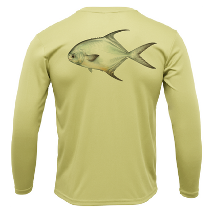 Saltwater Born Key West, FL Permit Long Sleeve UPF 50+ Dry-Fit Shirt
