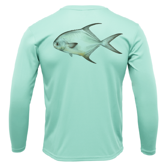 Saltwater Born Key West, FL Permit Long Sleeve UPF 50+ Dry-Fit Shirt