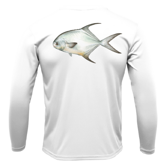 Saltwater Born Key West, FL Permit Long Sleeve UPF 50+ Dry-Fit Shirt