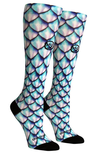 Crazy Compression Mermaid 3D Aqua - (Standard & Extra Wide)