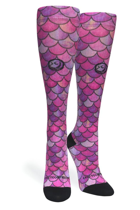 Crazy Compression Mermaid Pink - (Standard & Extra Wide)