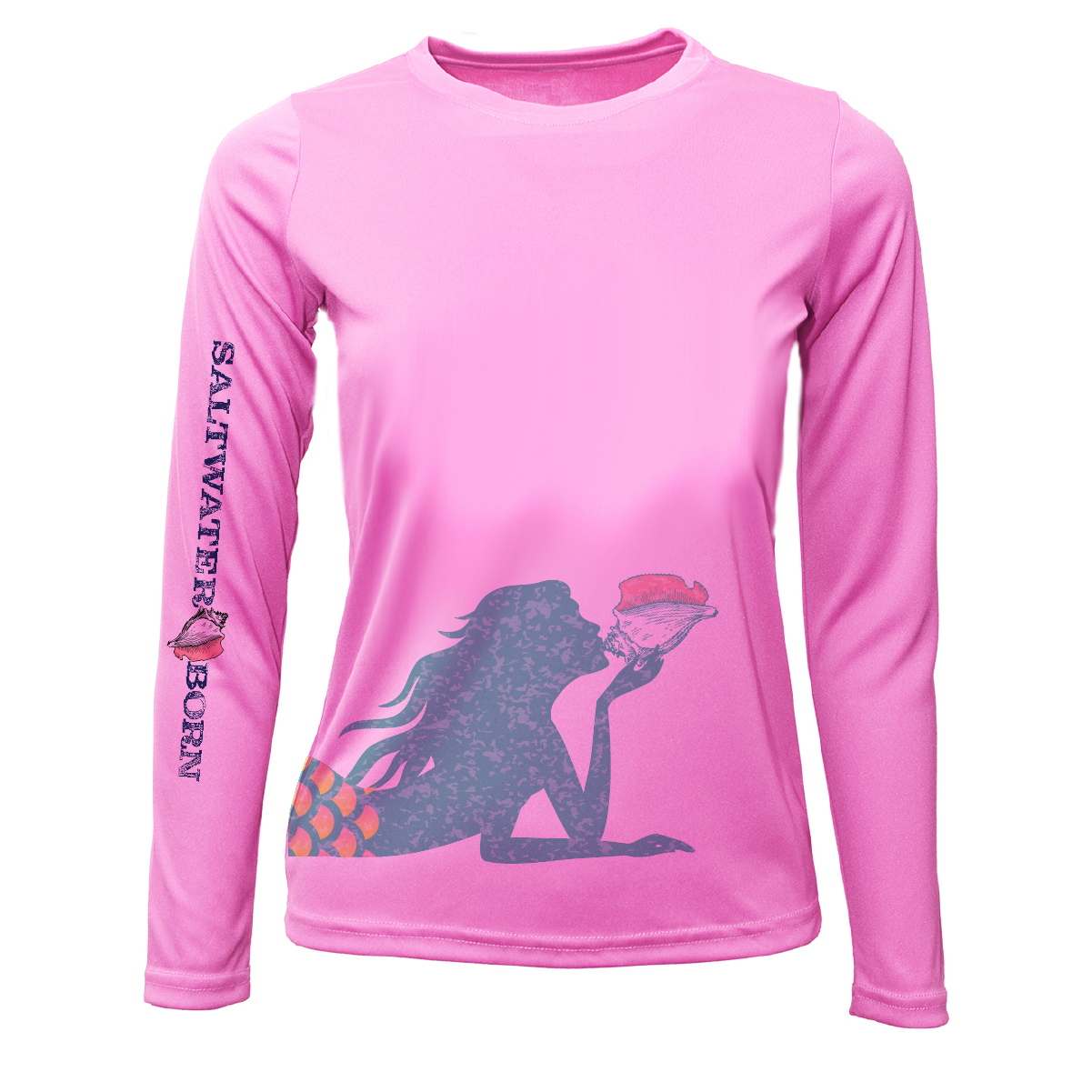 Saltwater Born Mermaid Wrap Long Sleeve UPF 50+ Dry-Fit Shirt