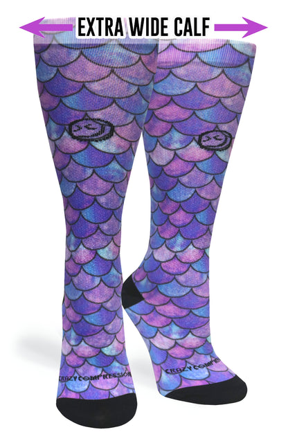 Crazy Compression Mermaid Purple - (Standard & Extra Wide)