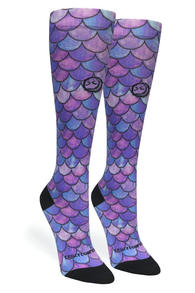 Crazy Compression Mermaid Purple - (Standard & Extra Wide)