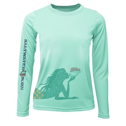 Saltwater Born Mermaid Wrap Long Sleeve UPF 50+ Dry-Fit Shirt