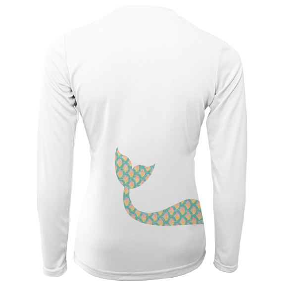 Saltwater Born Mermaid Girl's Long Sleeve UPF 50+ Dry-Fit Shirt