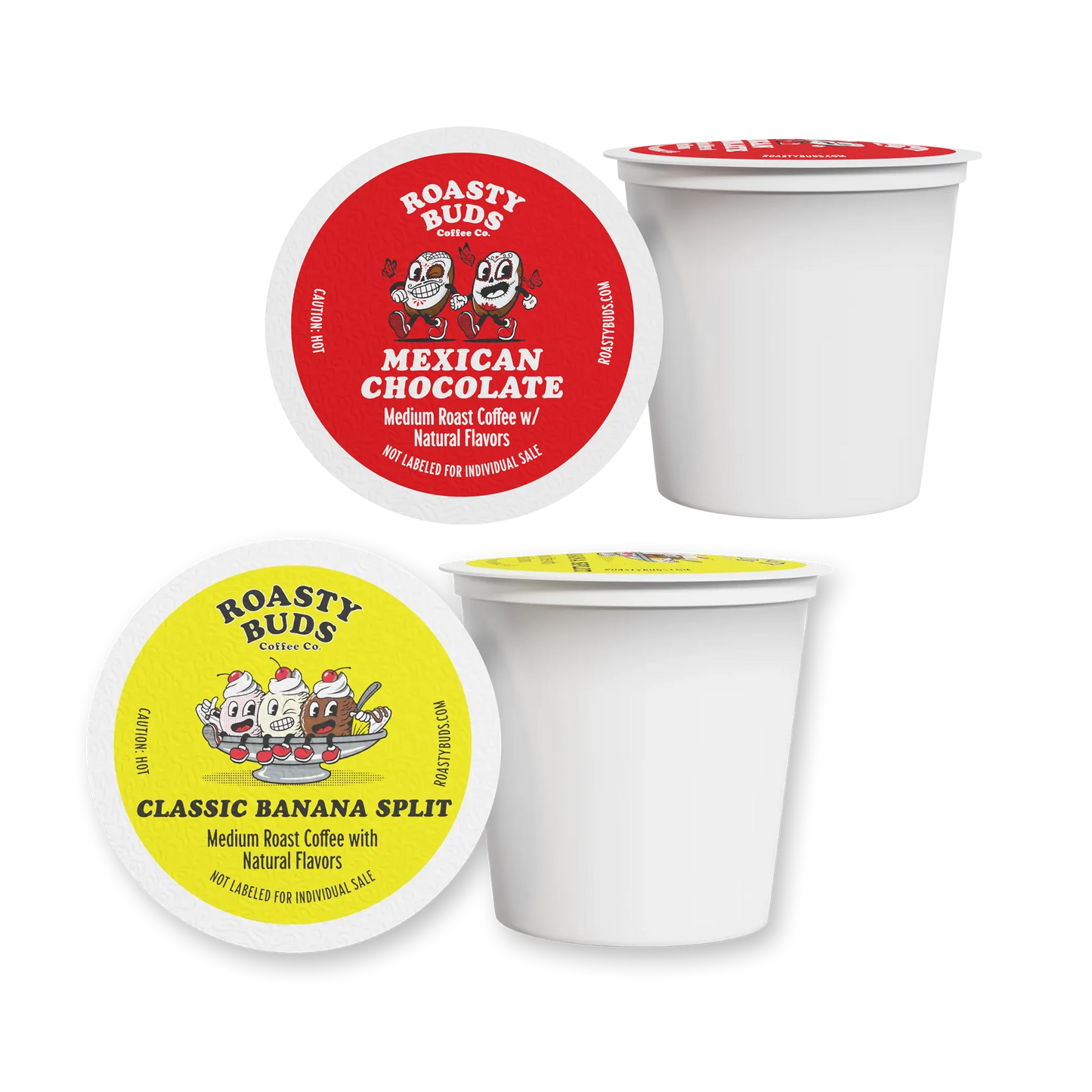 Roasty Buds Mexi Choco & Banana Split Coffee Pods