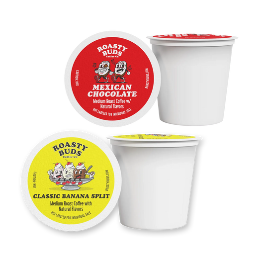 Roasty Buds Mexi Choco & Banana Split Coffee Pods