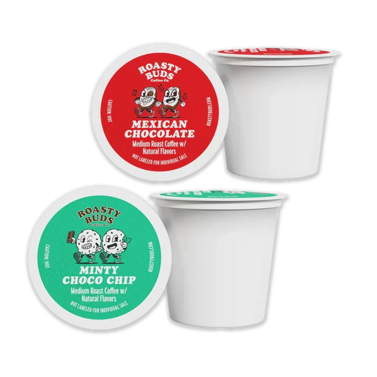 Roasty Buds Mexi Choco & Minty Choco Chip Coffee Pods