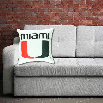 Campus Hammocks Miami Hurricanes Logo Pillow Cover