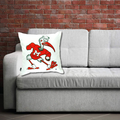 Campus Hammocks Miami Hurricanes Ibis Throw Pillow Cover