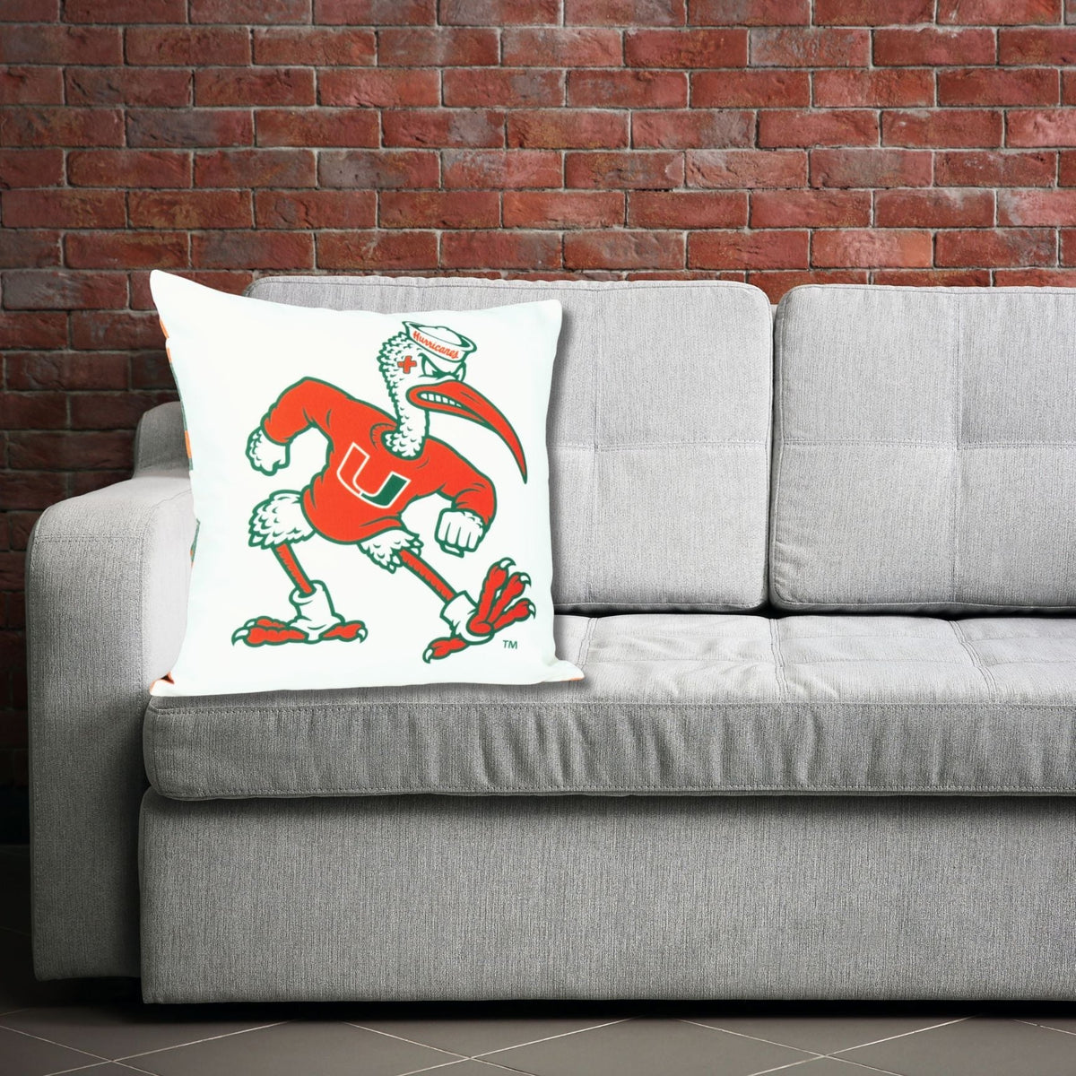 Campus Hammocks Miami Hurricanes Ibis Throw Pillow Cover