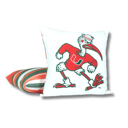 Campus Hammocks Miami Hurricanes Ibis Throw Pillow Cover