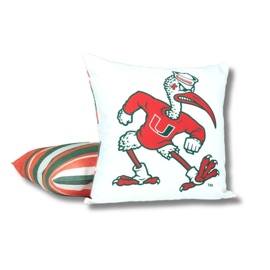 Campus Hammocks Miami Hurricanes Ibis Throw Pillow Cover