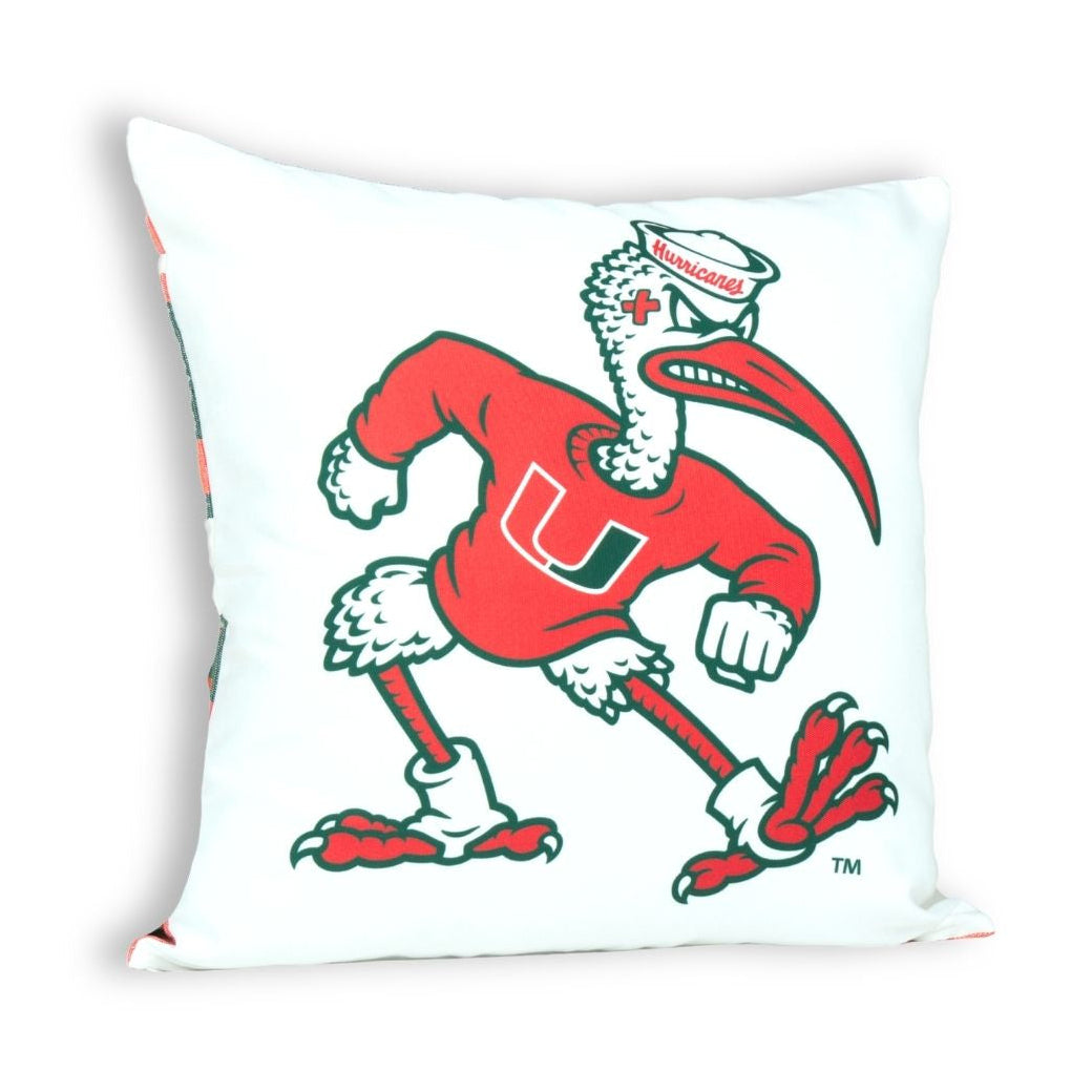 Campus Hammocks Miami Hurricanes Ibis Throw Pillow Cover